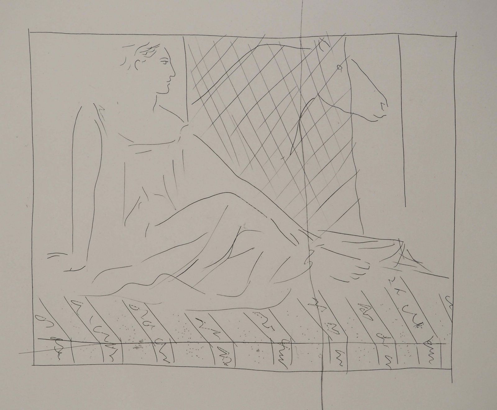 Pablo Picassométarmorphoses D'ovide, Woman And Horse   Original Etching (Baer #163)1936 photo for sale