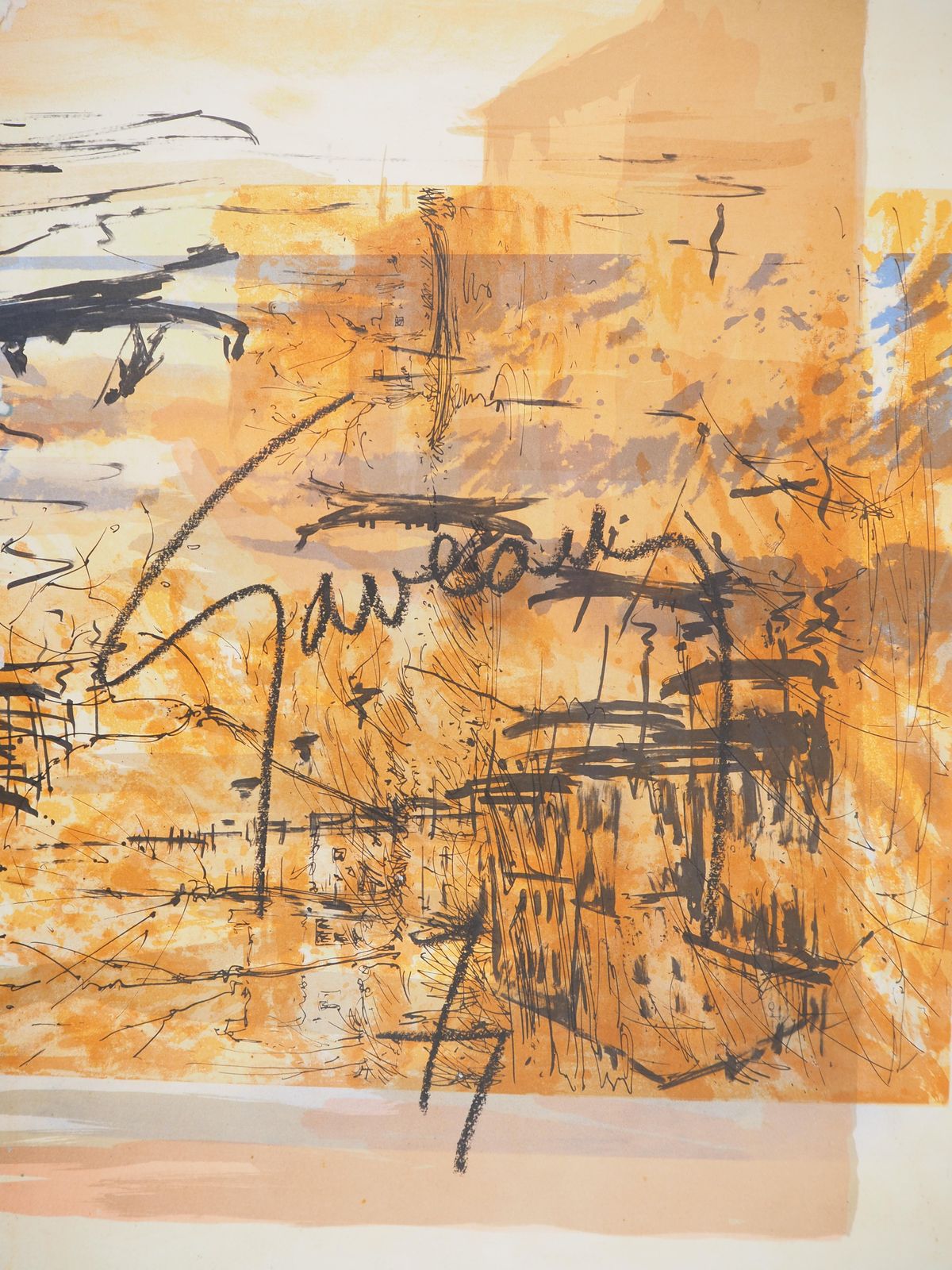 Claude Gaveaunude Woman From The Back   Original Handsigned Pastel Drawing photo furniture