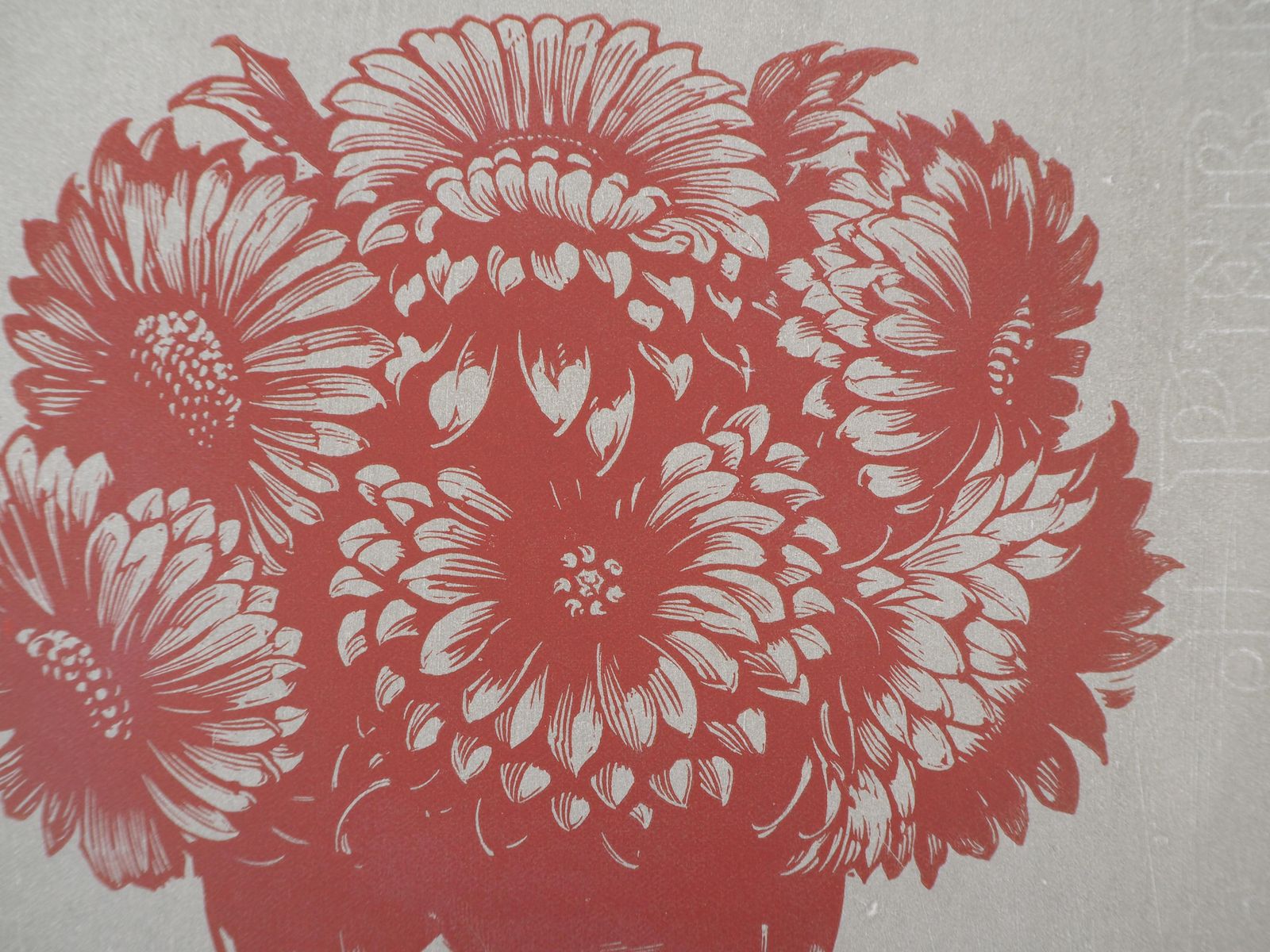 Edward Pellensred Bouquet Of Flowers   Original Woodcut, Handsigned1929 photo for sale