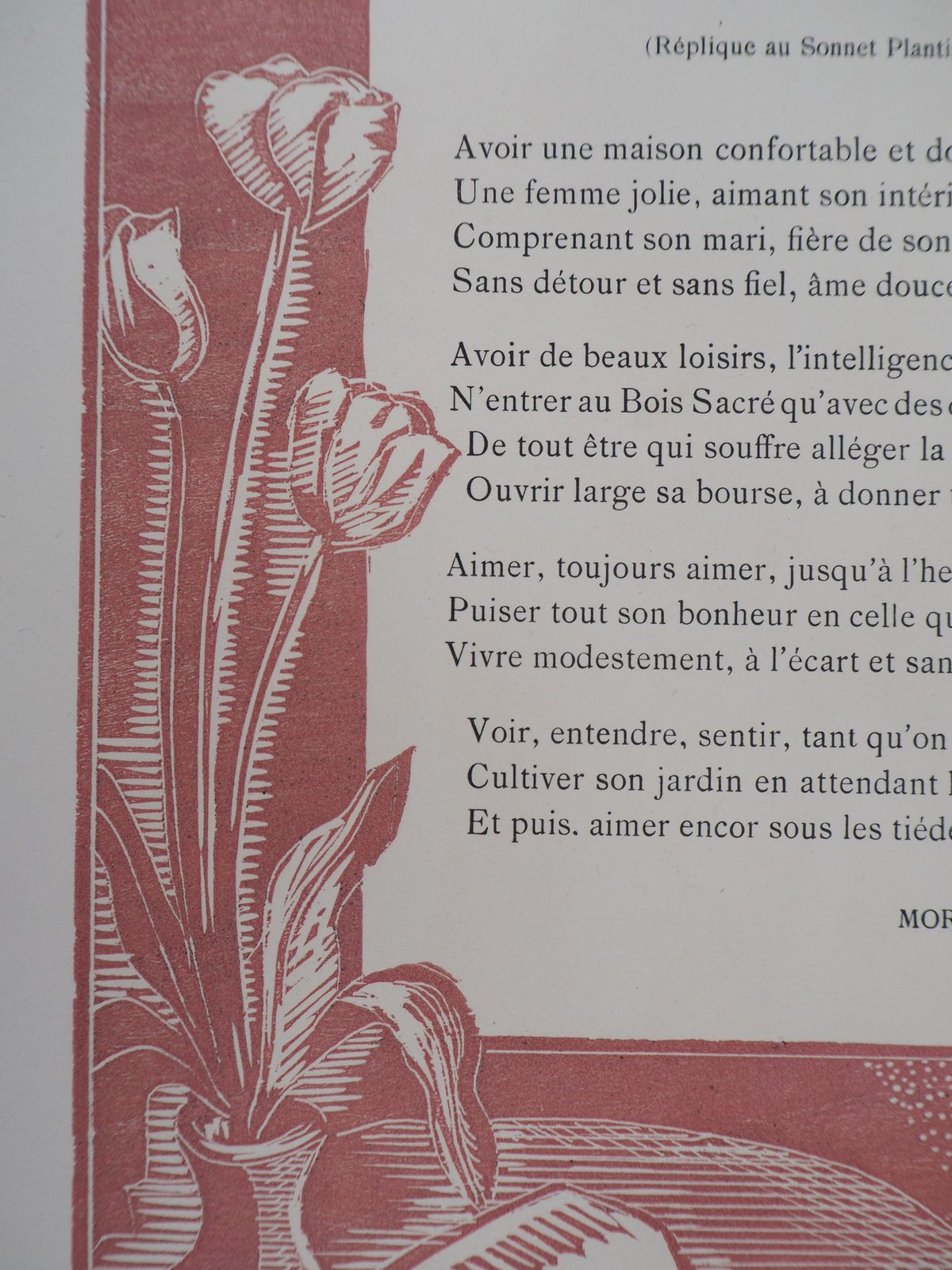 Morin Jeanpoem : The Happiness Of This World   Original Wooodcut, Handsigned & Numbered1929 photo Art
