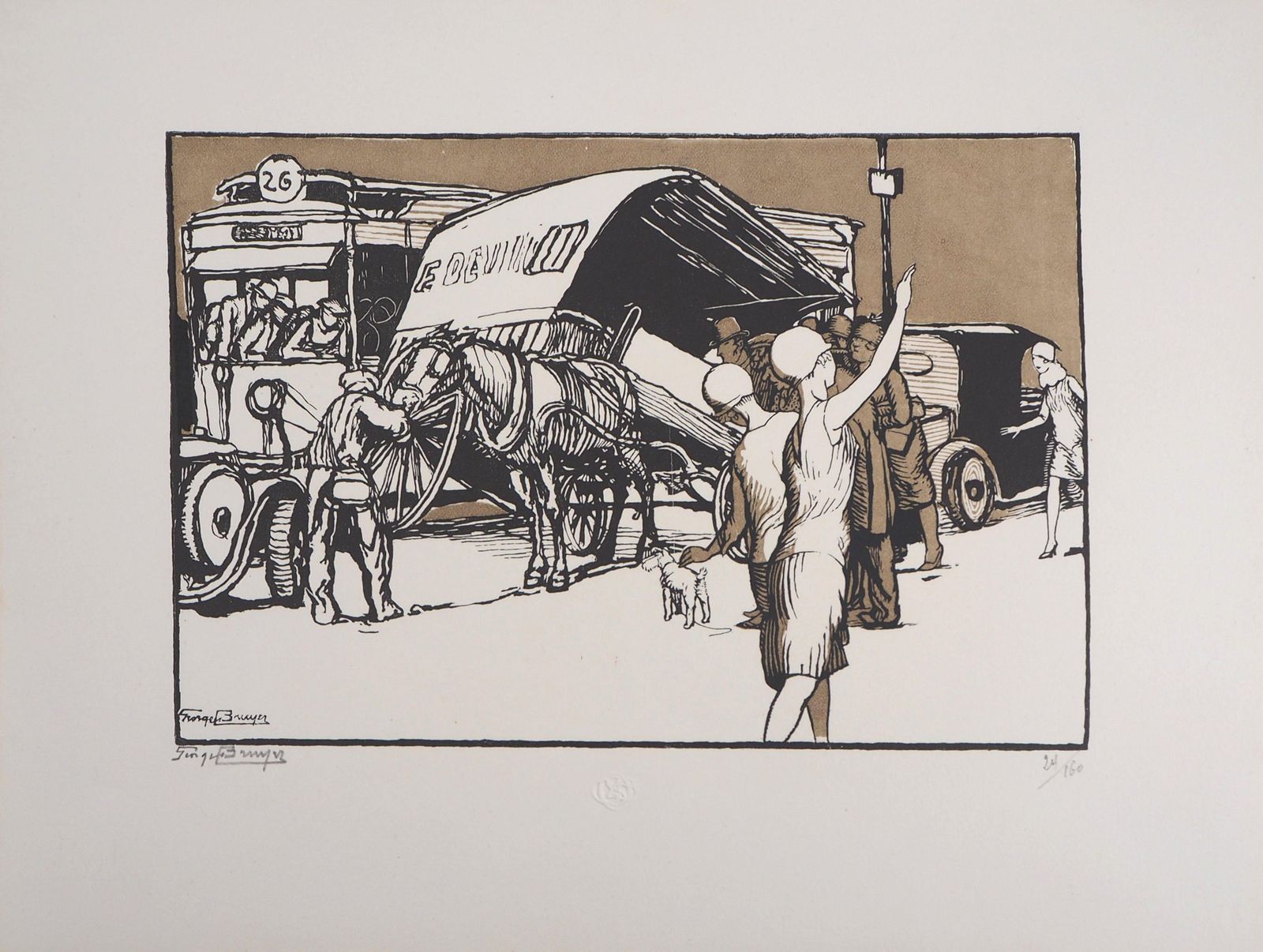 Georges Bruyerthe Carriage Accident   Original Wooodcut, Handsigned And Numbered / 1601929 photo vinterior