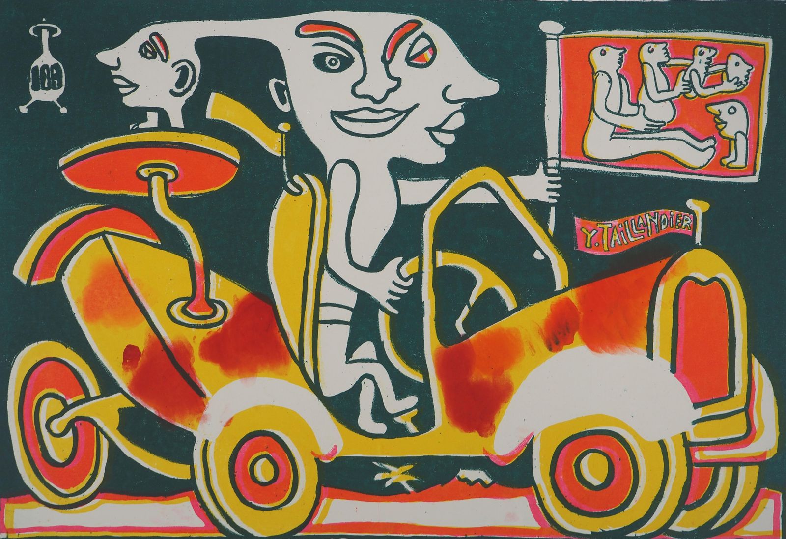 Yvon Taillandierthe Traveller, Havana, 1982   Original Handsigned Screen Print1982 photo for sale