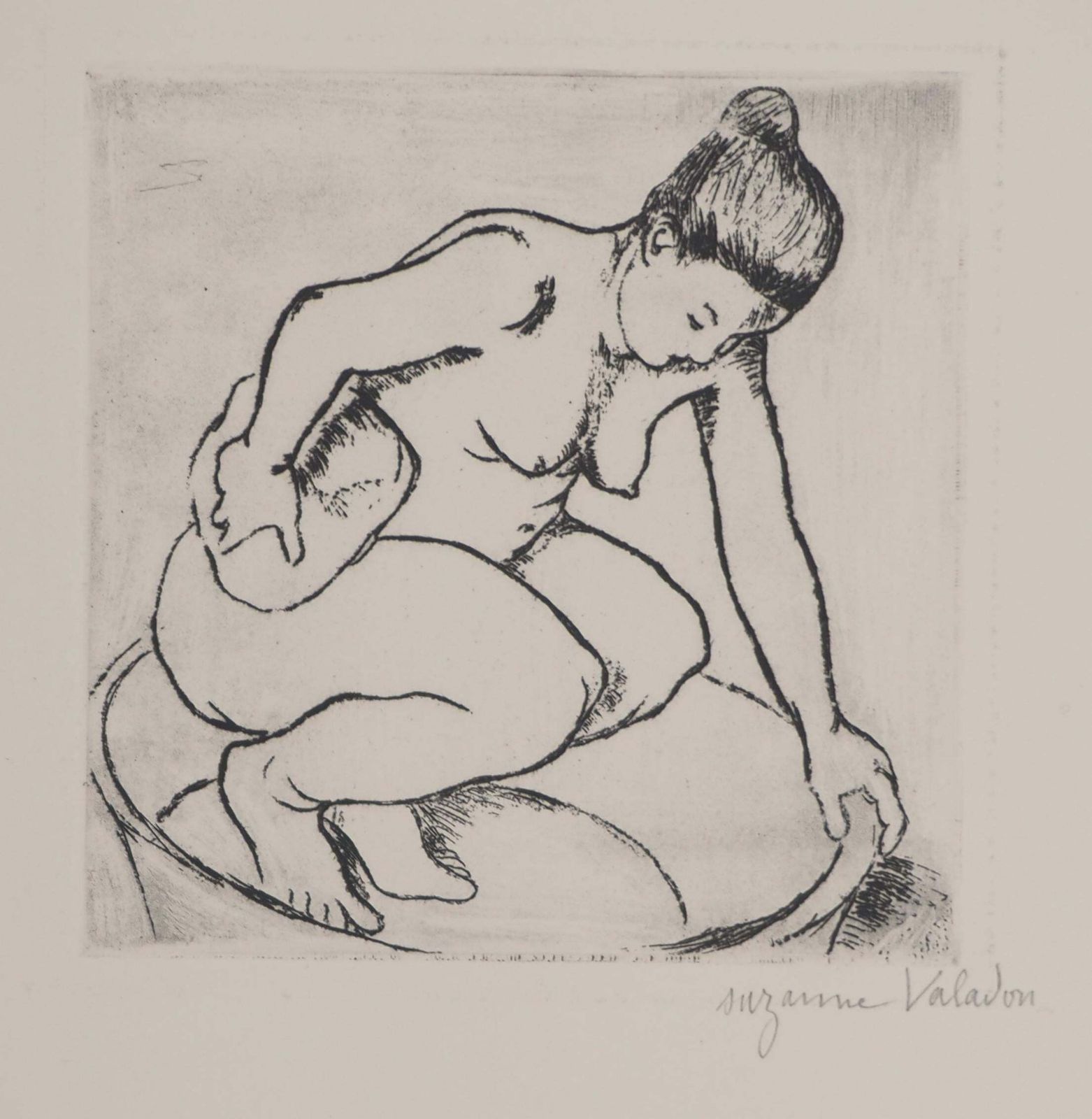 Suzanne Valadonnaked Woman In The Bath    Original Etching Signed (Petrides #E2)1932