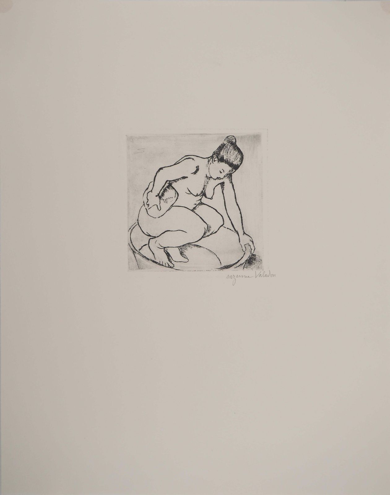 Suzanne Valadonnaked Woman In The Bath    Original Etching Signed (Petrides #E2)1932 photo for sale