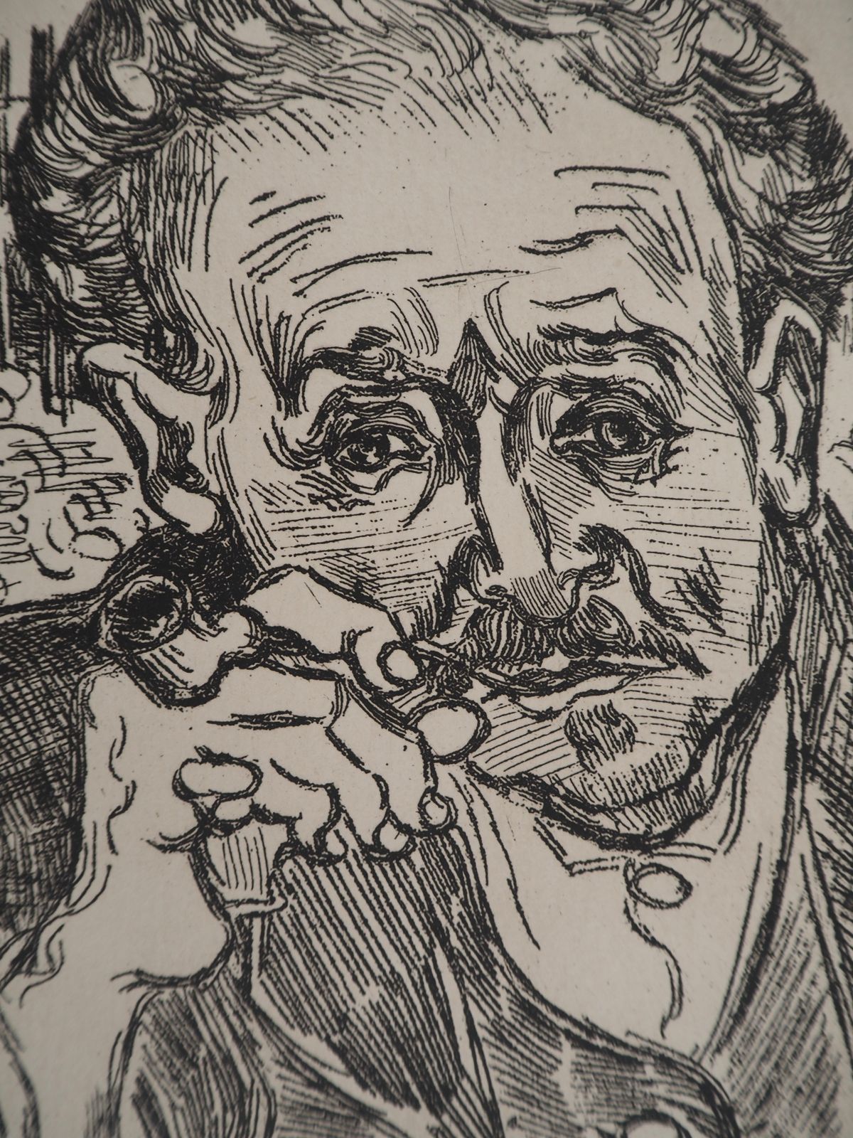Portrait Of Docteur Gachet (Man With A Pipe)   Etching (Second Edition)2020 photo Art