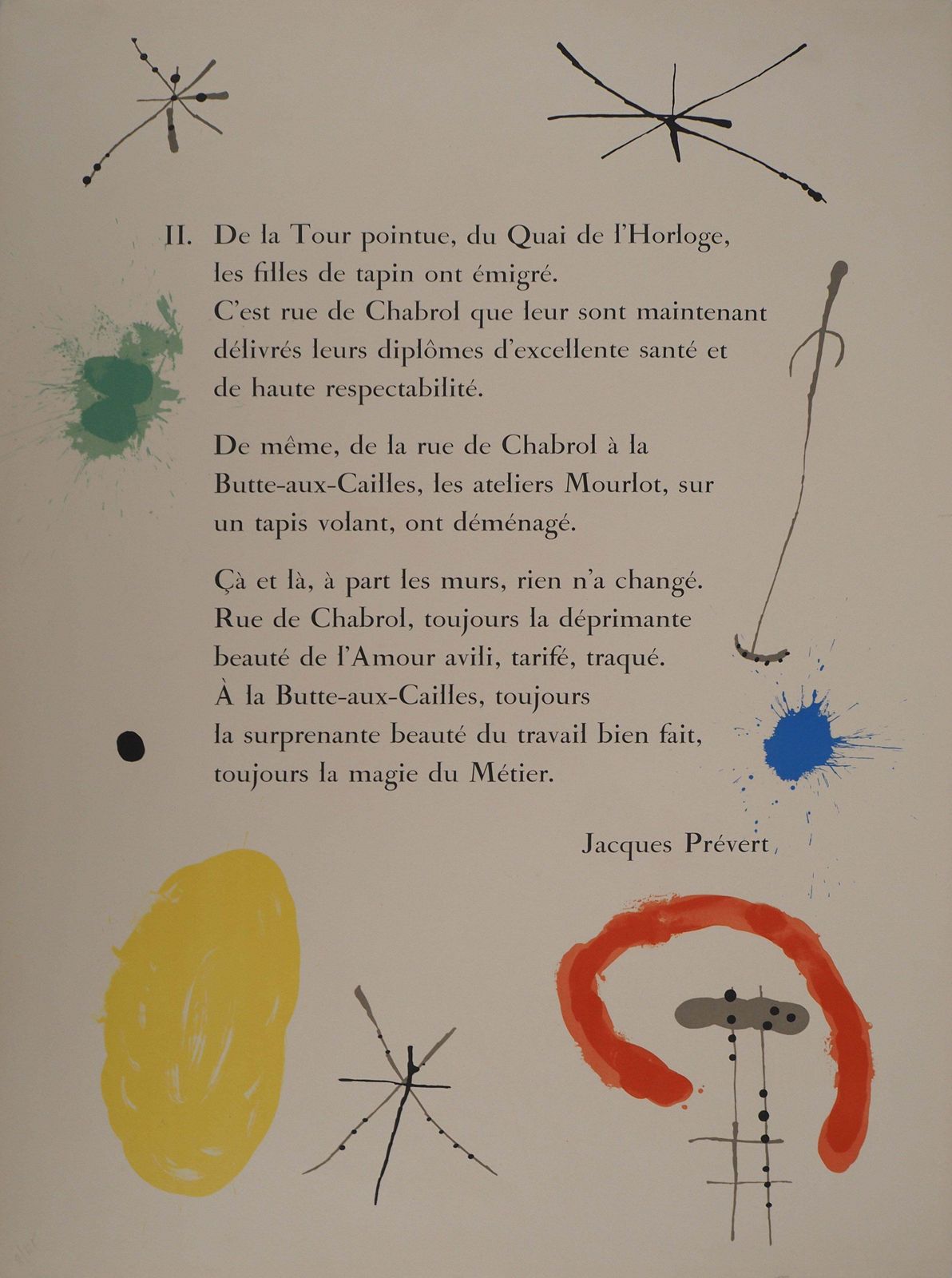 Joan Miróyellow Circle And Star, Preface To 52 Affiches   Original Lithograph (Cramer #841963