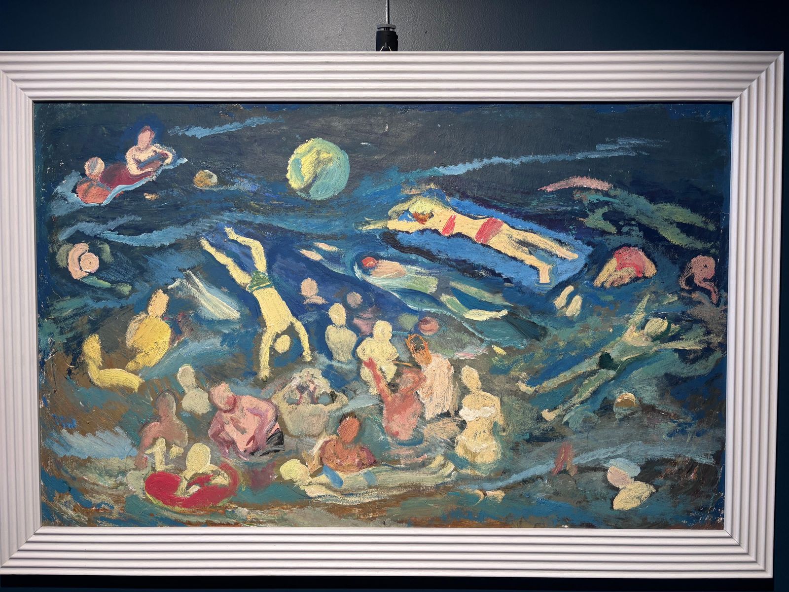 Nikolaj Ivanovic Teresenko"Giochi D'acqua" Olio Su Cartone Cm. 78 X 50 1970 photo furniture