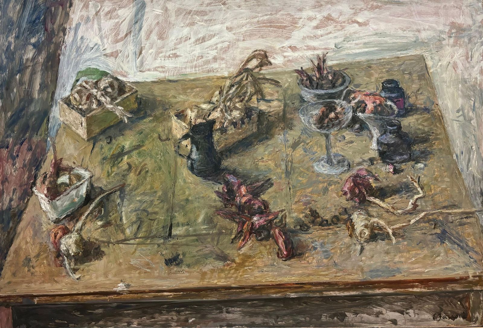 Enzo Faraoni"Grande Natura Morta"  Olio Su Masonite Cm. 107 X 741970 photo for sale