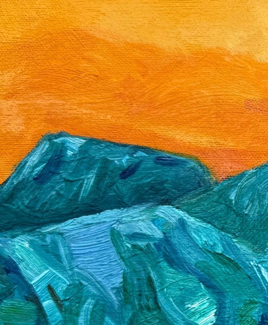 Bernadette Van Baarsencontemporary Abstract Expressionist Color Field Landscape. 'Danse D'hiver'.2023 photo vintage
