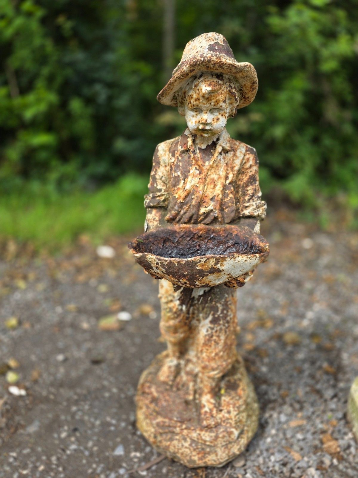 Pair Of Early 20th Century Cast Iron Boy And Girl Statues photo 1150.0