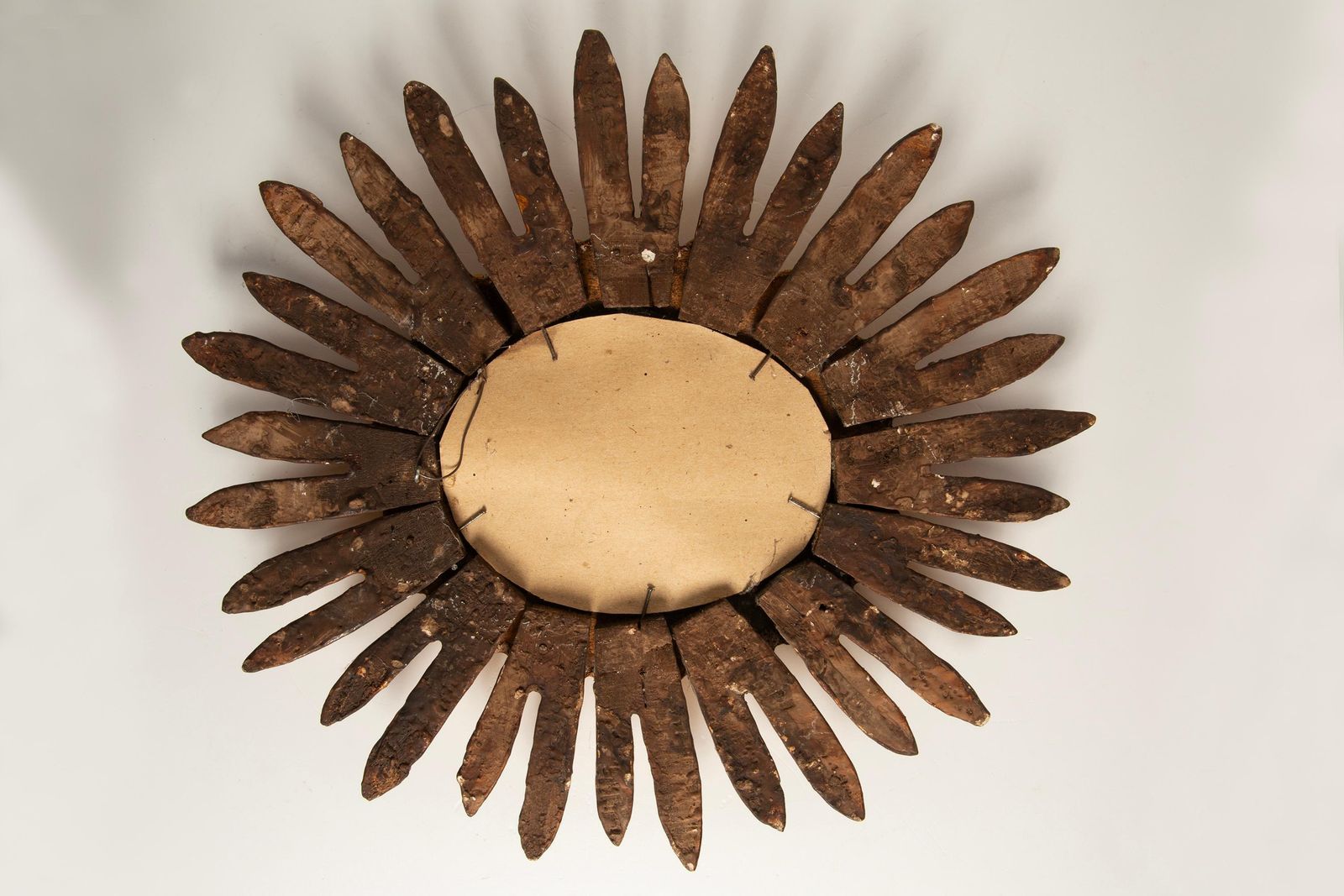 photo furniture Mid Century Unique Modern Gold Italian Sunburst Mirror, Giltwood, 1960s