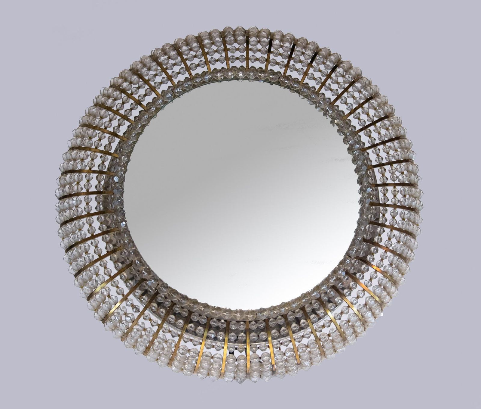 Illuminated Mirror Glass & Brass By Emil Stejnar, Rupert Nikoll, Austria, 1950s photo Home Decor
