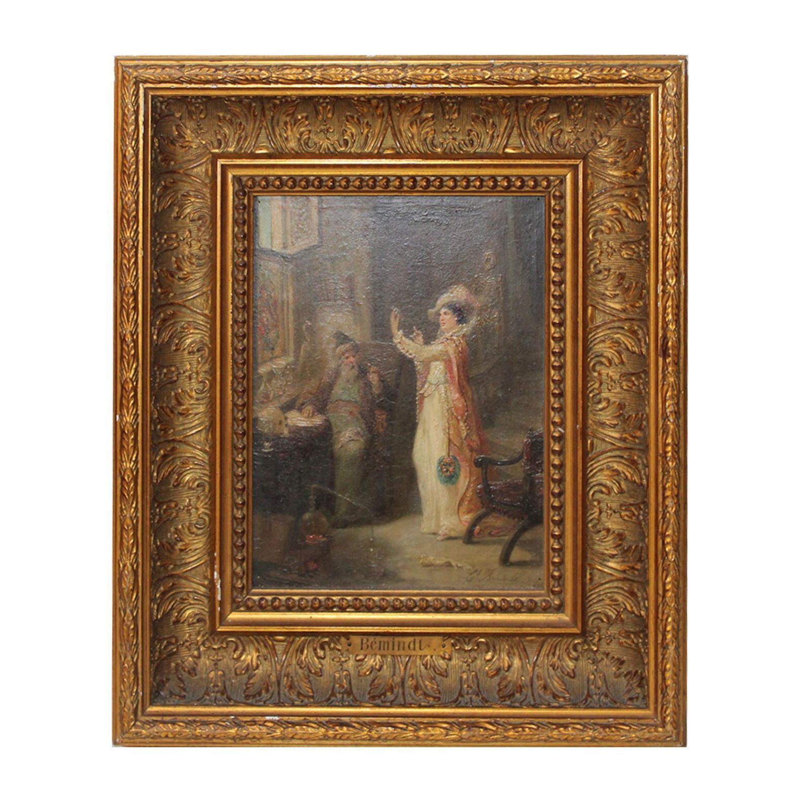 Late 19th Century Oil On Canvas Diptych Painted By émile Bemindt photo furniture