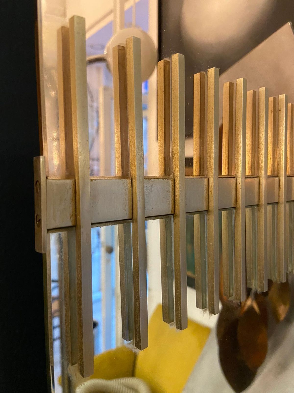 Ettore Sottsass For Santambrogio & De Berti Wall Mirror, Italy 1950s photo vinterior