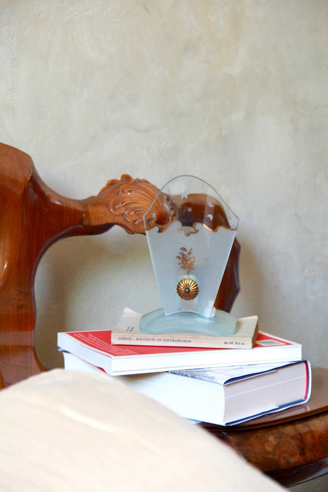 Astri, Antique Midcentury Bedside Table Lamps, Set Of 2, Italy, 1940s photo 561.0