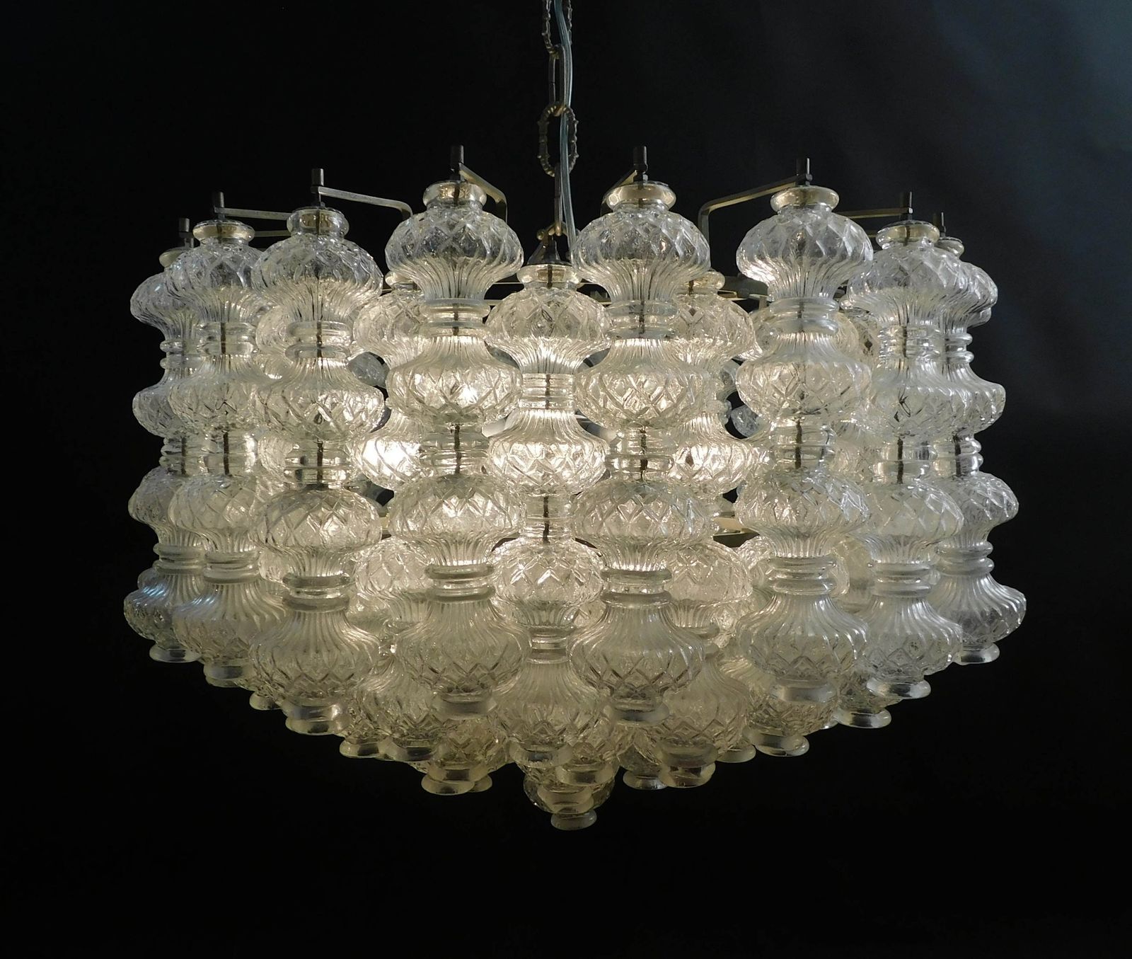 Murano Bussolotti Chandelier By Seguso photo vintage
