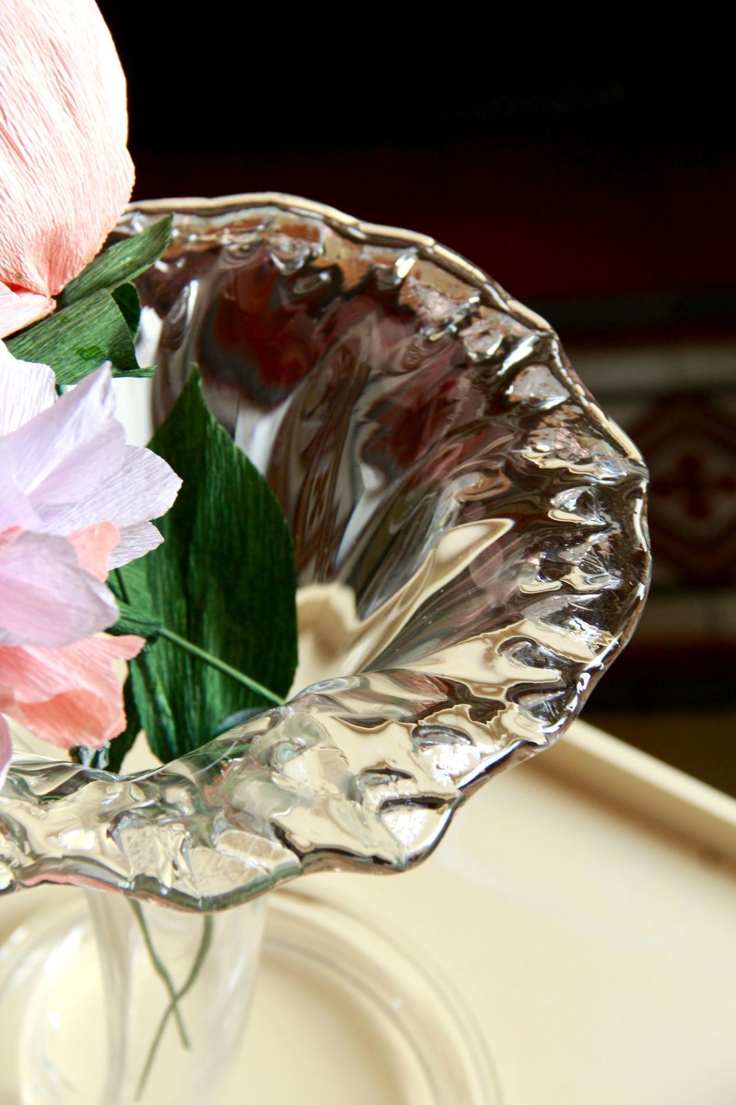 Trombetta, Vintage Murano Glass Flower Vase, Italy, 1970s photo buy