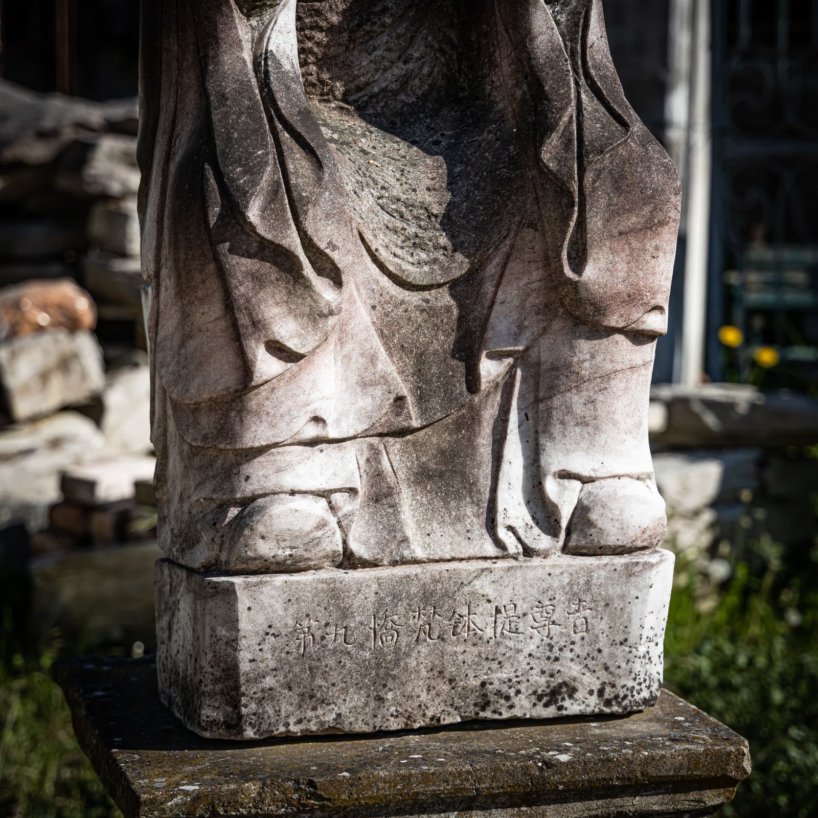 Sculpture Of A Buddhist Monk, 21st Century photo Garden Decor