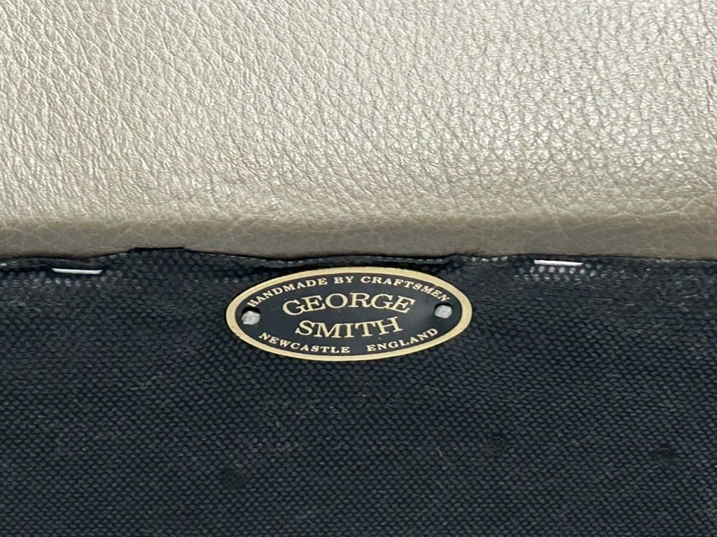photo buy George Smith “Early Victorian Chesterfield ” Sofa – In Grey Brown Leather
