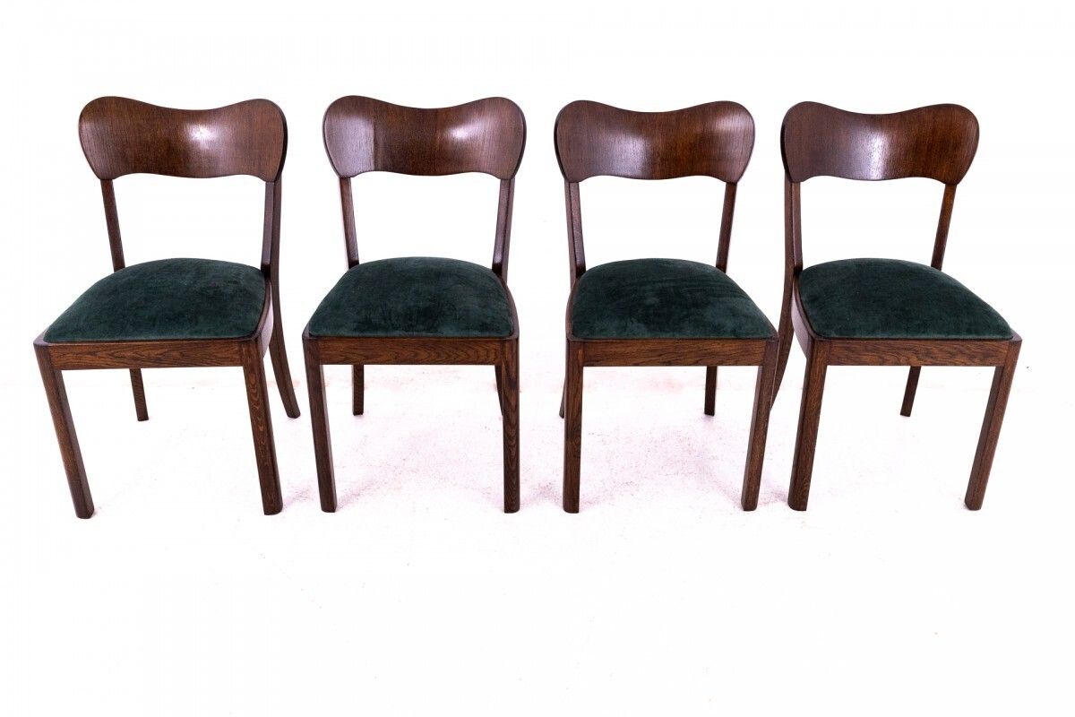 Set Of Art Deco Chairs, Poland, 1930s. photo furniture