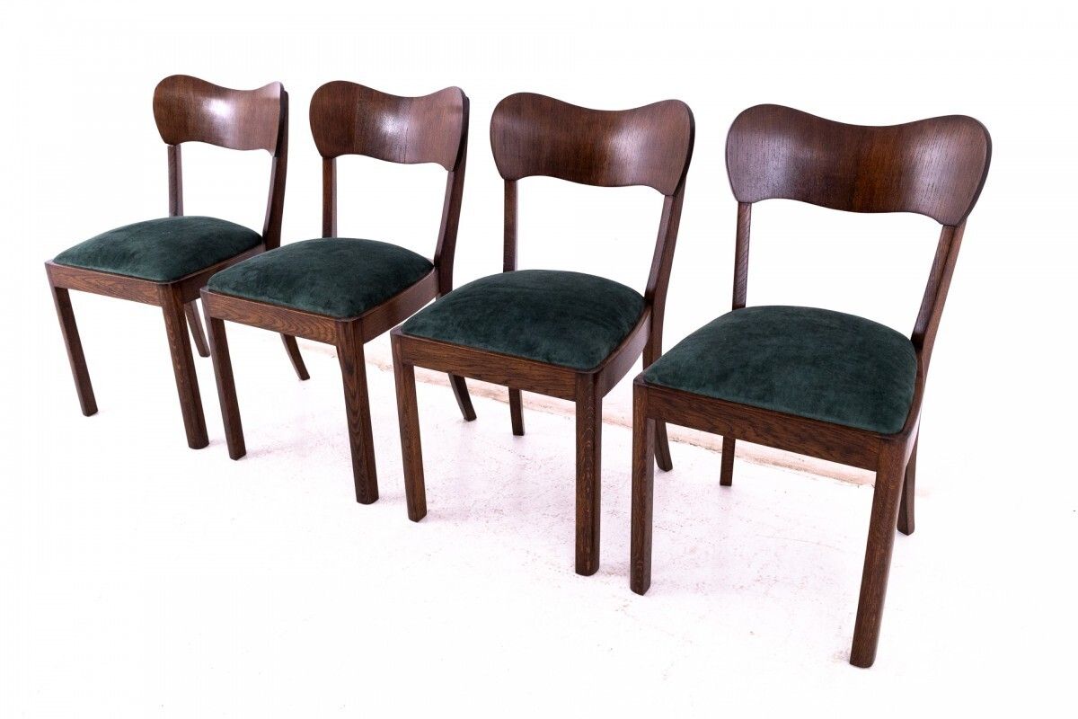 Set Of Art Deco Chairs, Poland, 1930s. photo Furniture