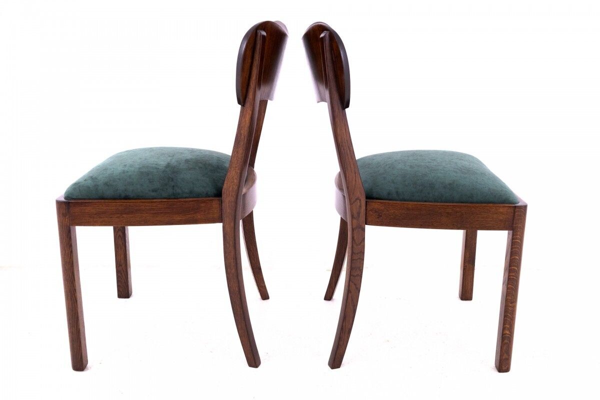 Furniture Set Of Art Deco Chairs, Poland, 1930s. photo