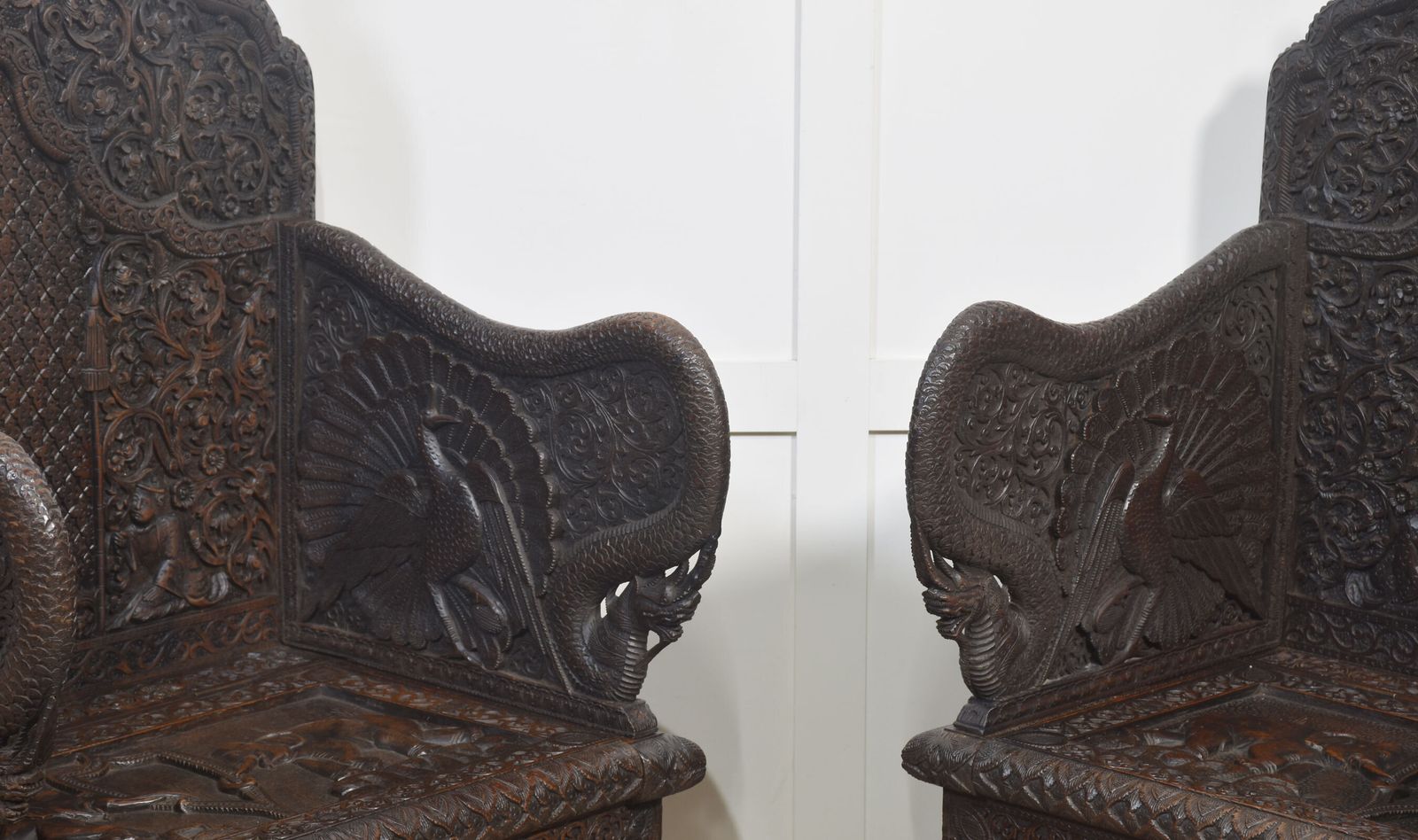 photo furniture Pair Of 19th Century Carved Ceremonial Armchairs