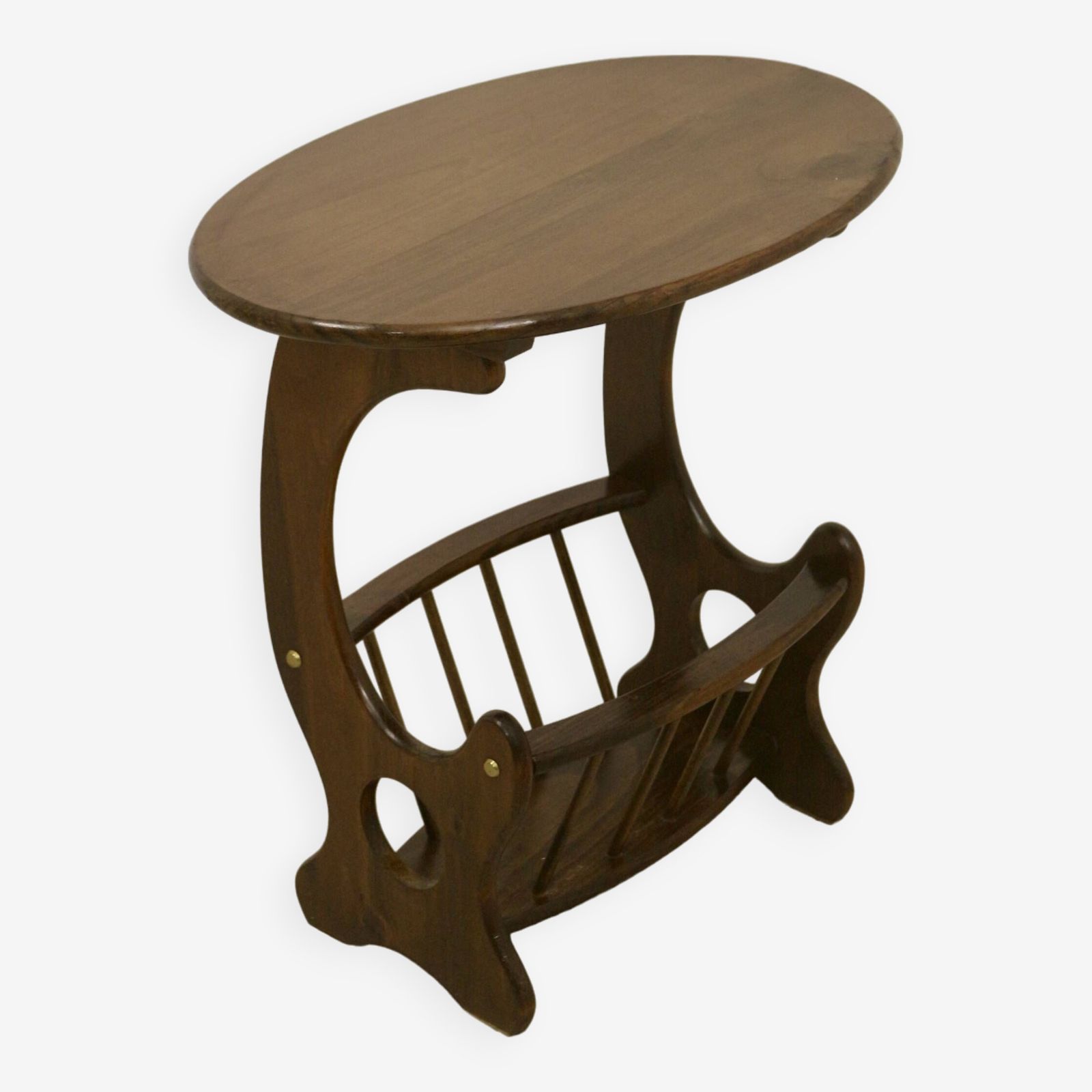Wooden Living Room Coffee Table With Magazine Storage Rack. Ref Mia