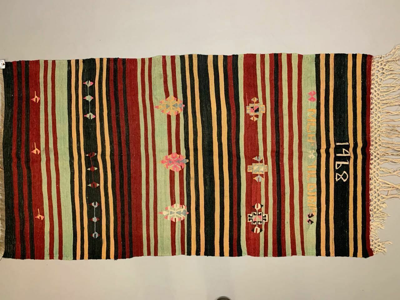 Vintage Turkish Kilim Kelim Rug 190x100cm Shabby Wool, Country Home Boho  Medium photo vinterior