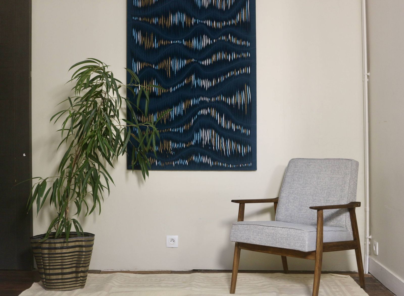 Henryk Lis 300 190 Armchair From The 70s In Bouclette Fabric Ref: Carmen photo vinterior