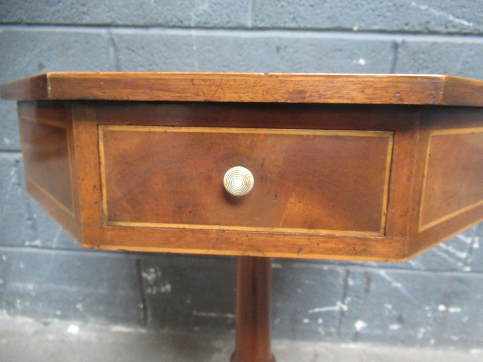 photo for sale Hexagon  Mid Century  Lamp Table In The Antique Style