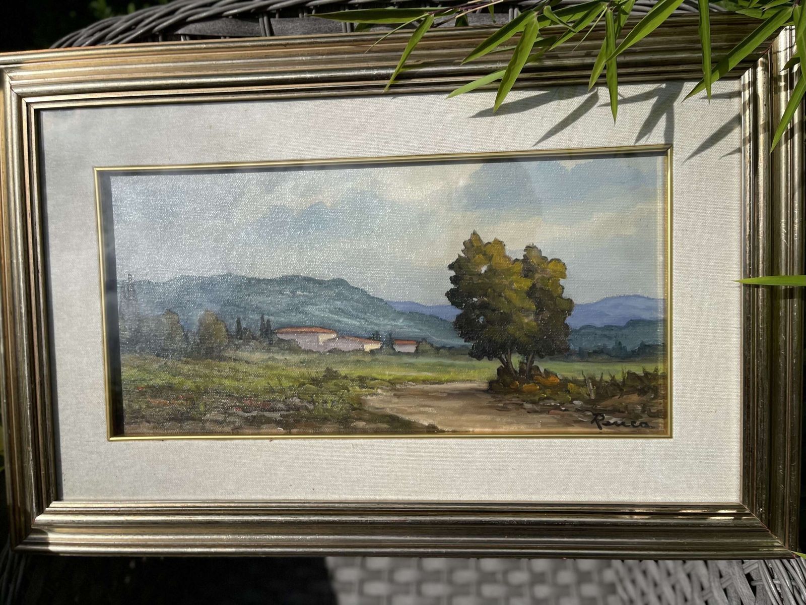 photo vinterior Italian Landscape Oil Painting By Renato Cappelli