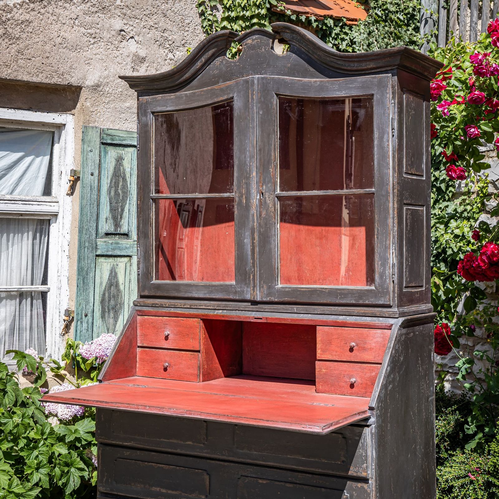 Dark Gray Baroque Secretary, 18th Century photo buy