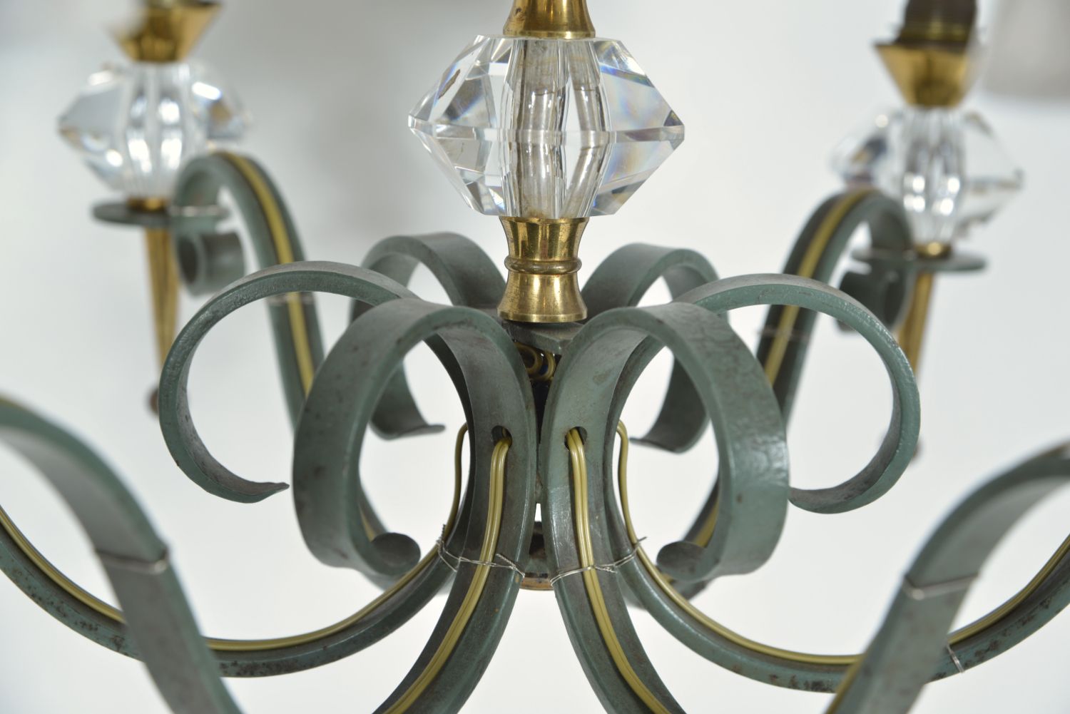 photo furniture 1940s/50s French Chandelier By Philippe Genet & Lucien Michon Cristal De Sevres