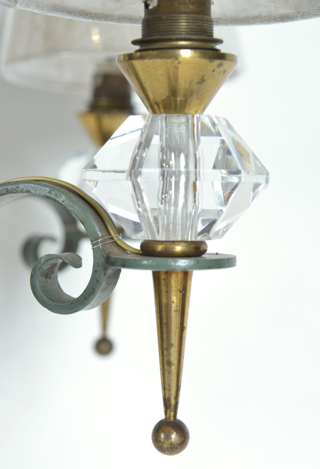 photo for sale 1940s/50s French Chandelier By Philippe Genet & Lucien Michon Cristal De Sevres