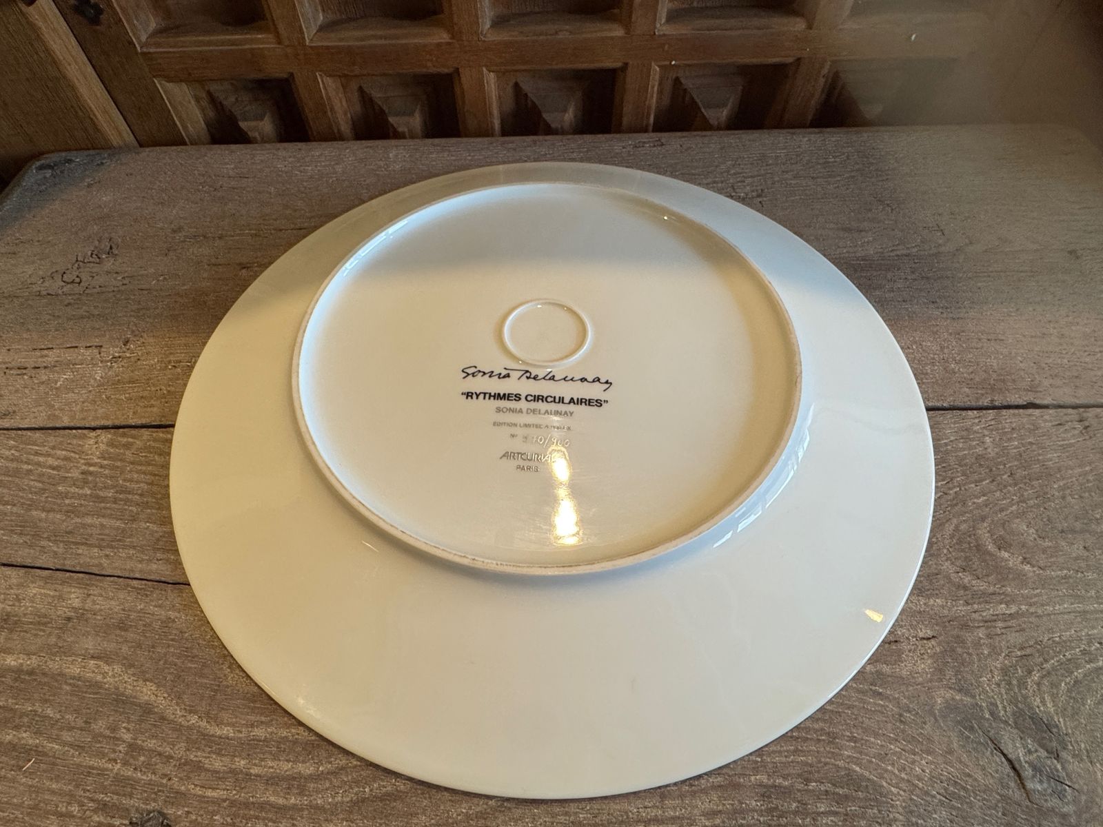 Sonia Delaunay For Artcurial, Rythmes Circulaires, Limited Edition Porcelain Plate, France photo for sale