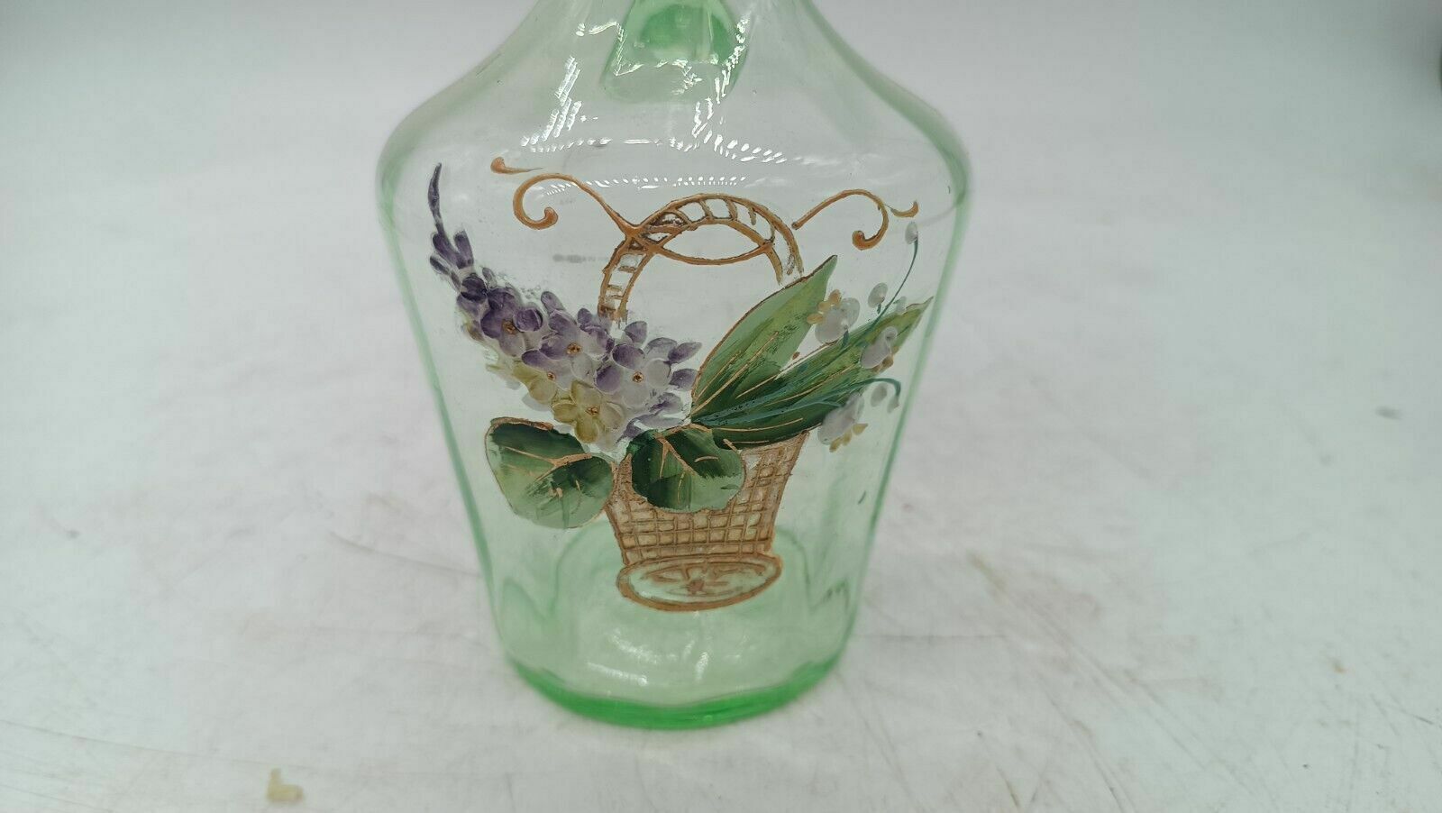 Antique Blown Glass Set Consisting Of A Bottle, 4 Glasses And Structure photo buy
