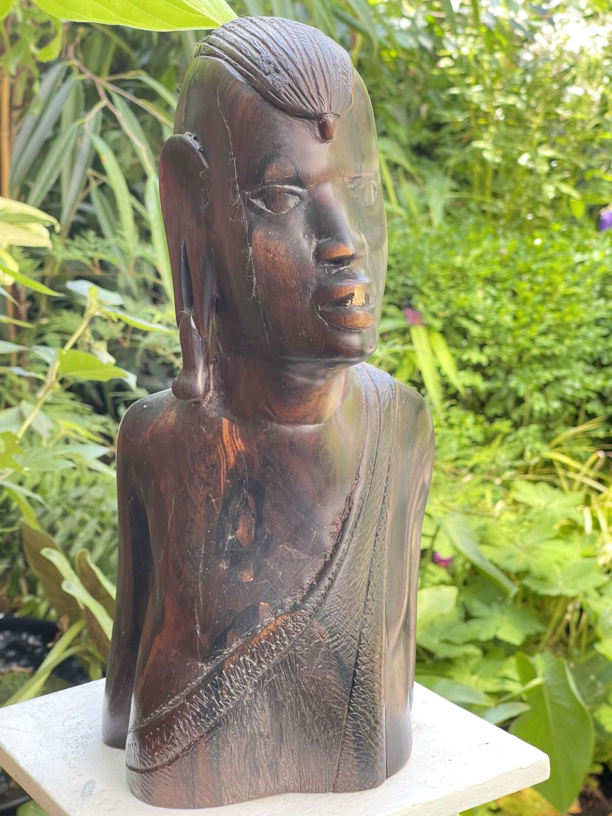 A Set Of Three Tribal African Hand Carved Figures photo vintage