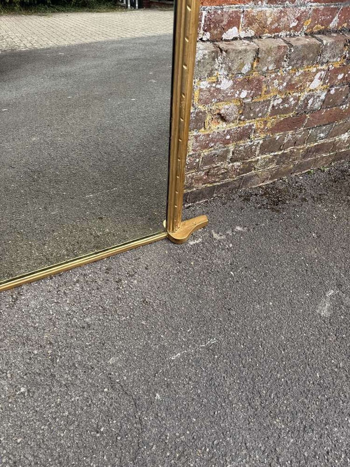 A Superb Large Antique English 19th C Carved Wood & Gesso Gilt Overmantle Mirror. photo Home Decor