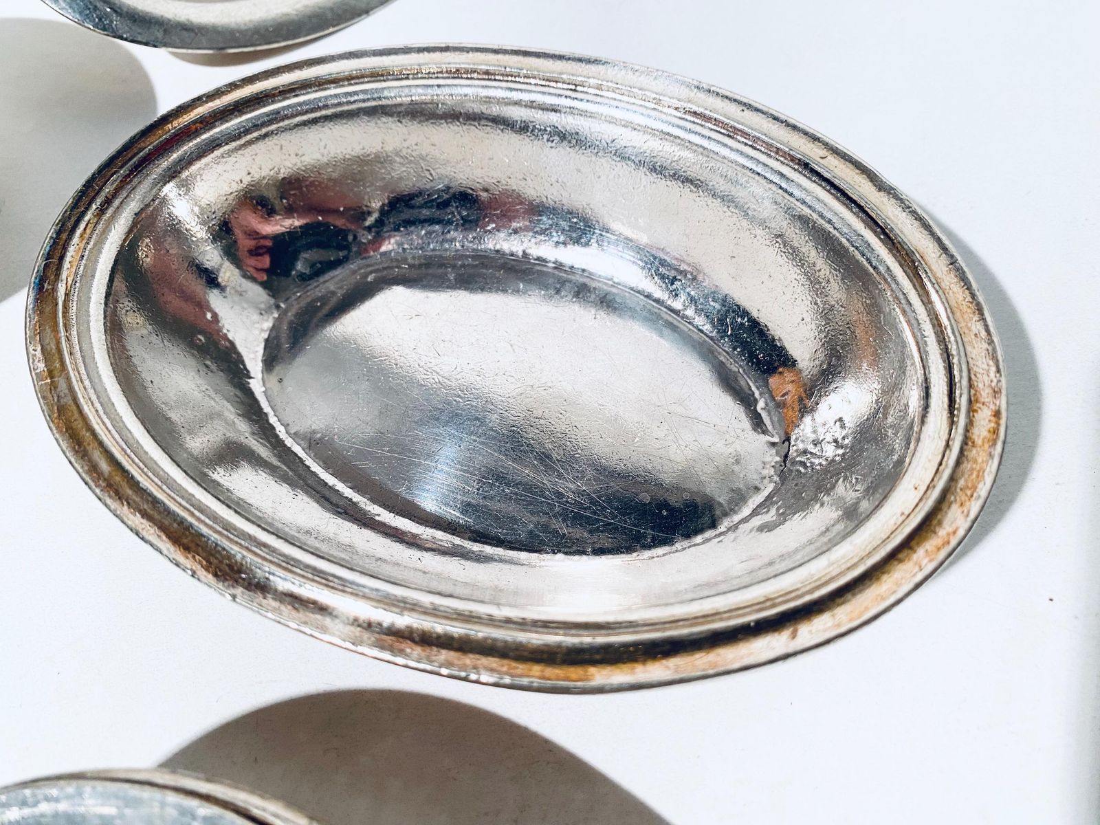 Four American President Lines Silver Plated Bowls With Lids / 1940s Vintage Decor photo buy
