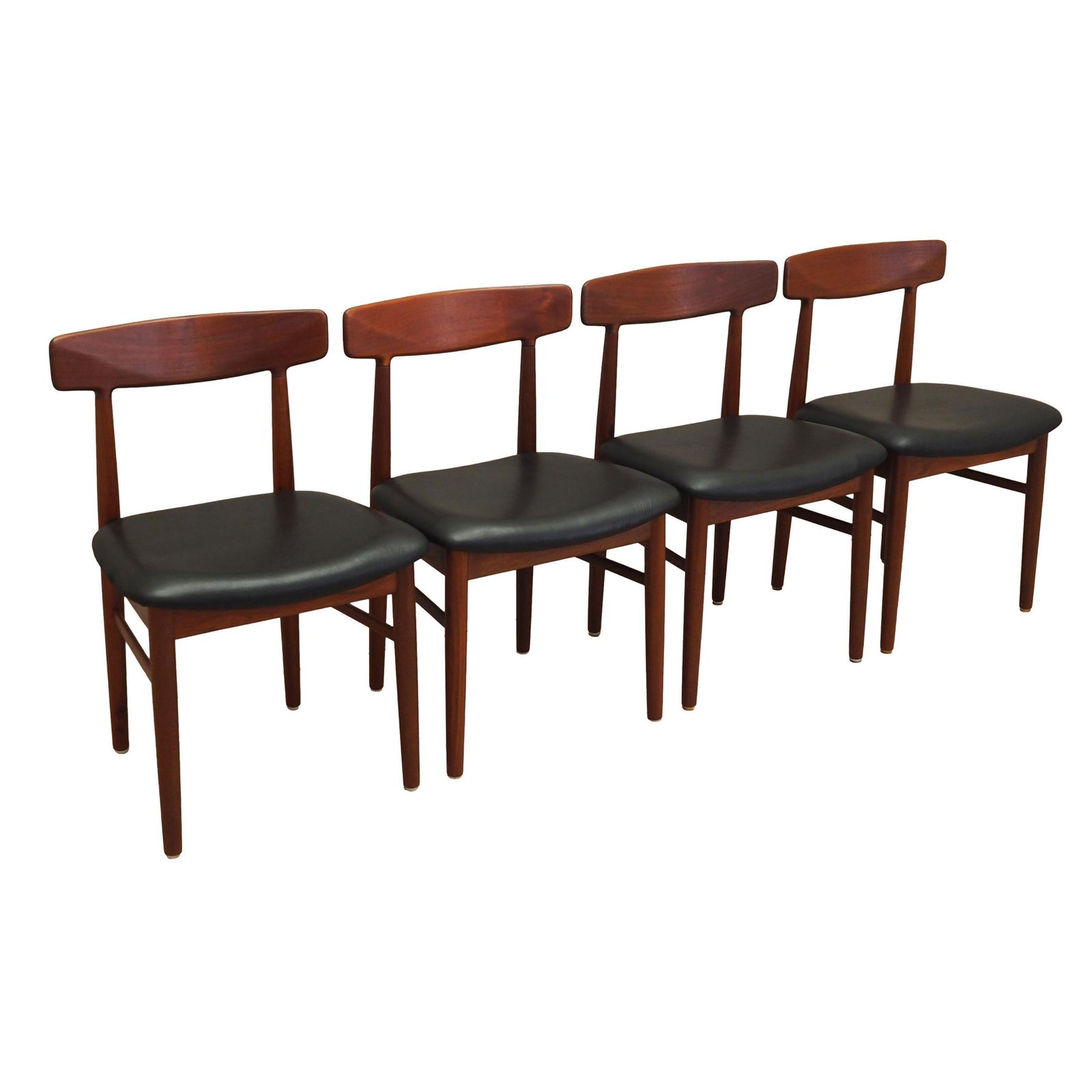 Set Of Four Teak Chairs, Danish Design, 1960s, Manufacture: Bruno Hansen, Designer: Henning Kjærnulf