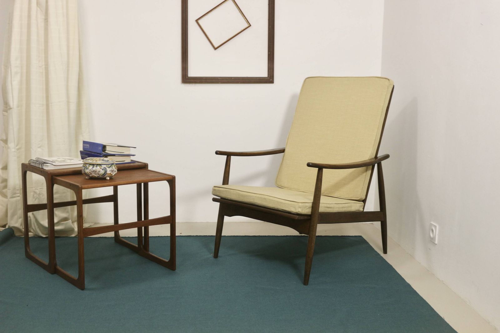 1960s Scandinavian Armchair With Curved Armrests. photo Furniture