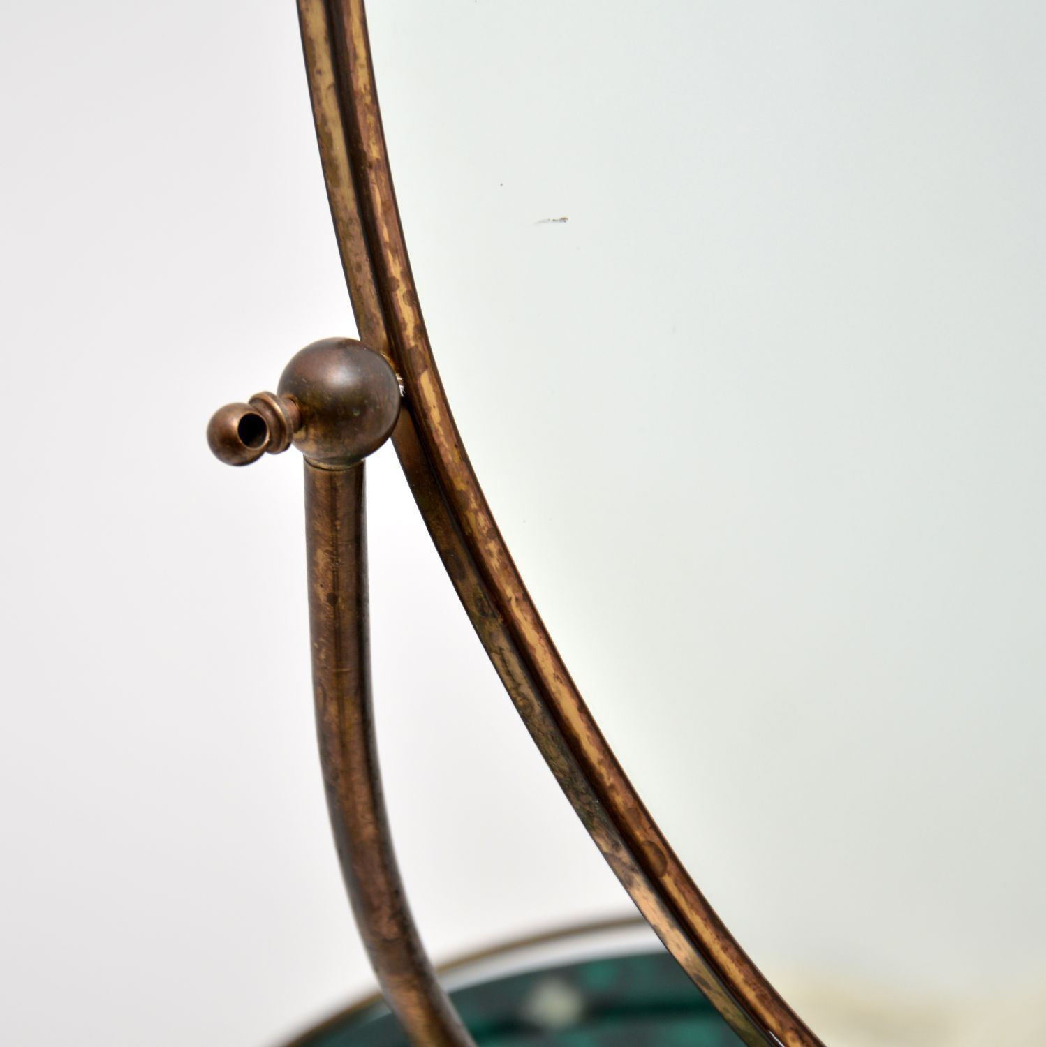 Vintage Brass Vanity Table With Mirror By Peerage photo vintage