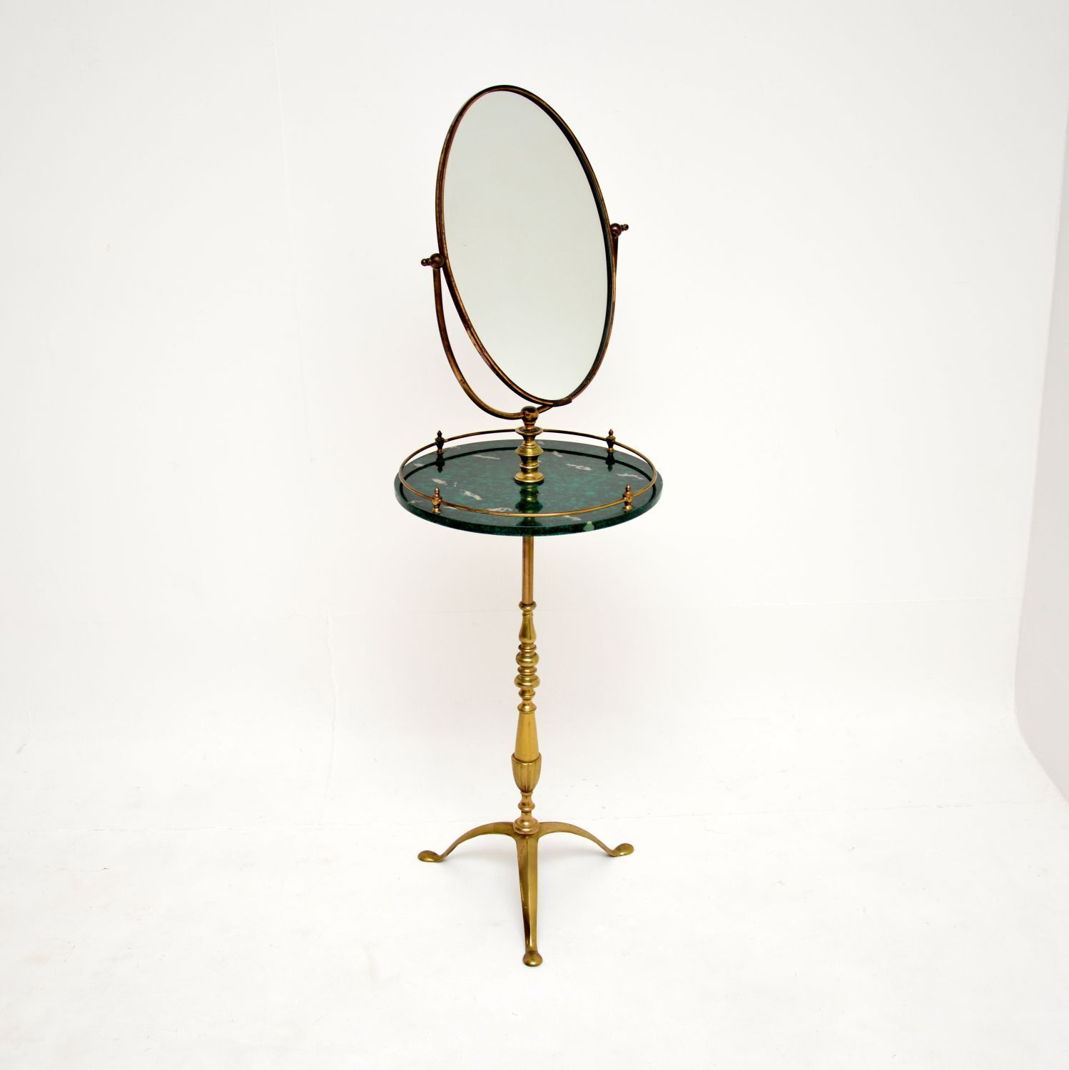 Furniture Vintage Brass Vanity Table With Mirror By Peerage photo