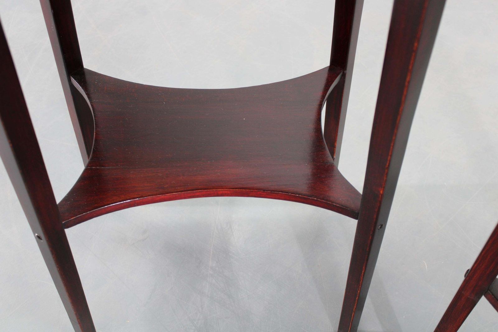 1930s Pair Of Restored Thonet Side Tables No. 206, Czechoslovakia photo vintage