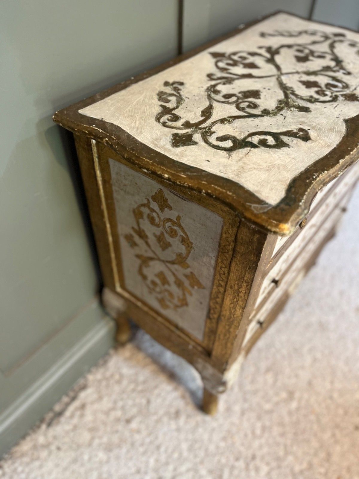 Vintage Chest Of Drawers Italian Painted Gilt photo 320.0