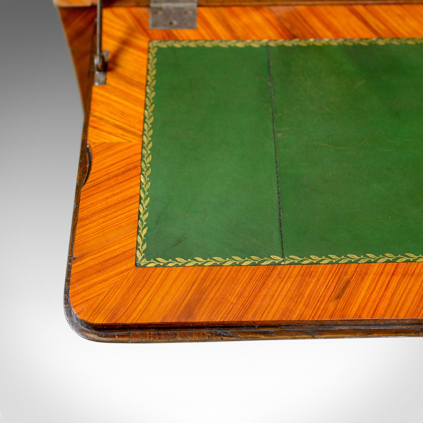 Antique Bureau, French, Marble Top, Kingwood, Marquetry Desk, Circa 1900 photo vintage