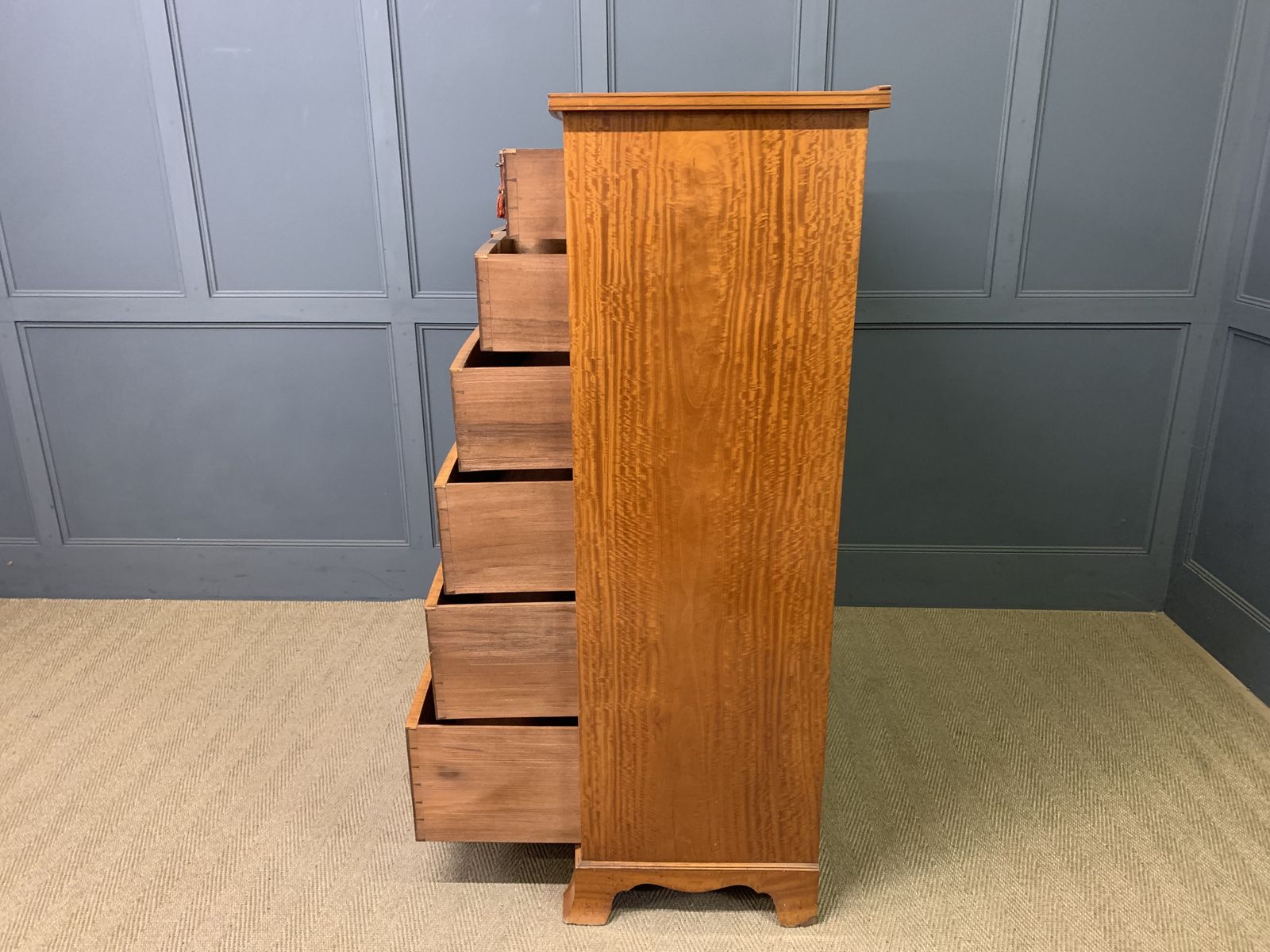 Furniture Inlaid Satinwood Tallboy, 1900s photo