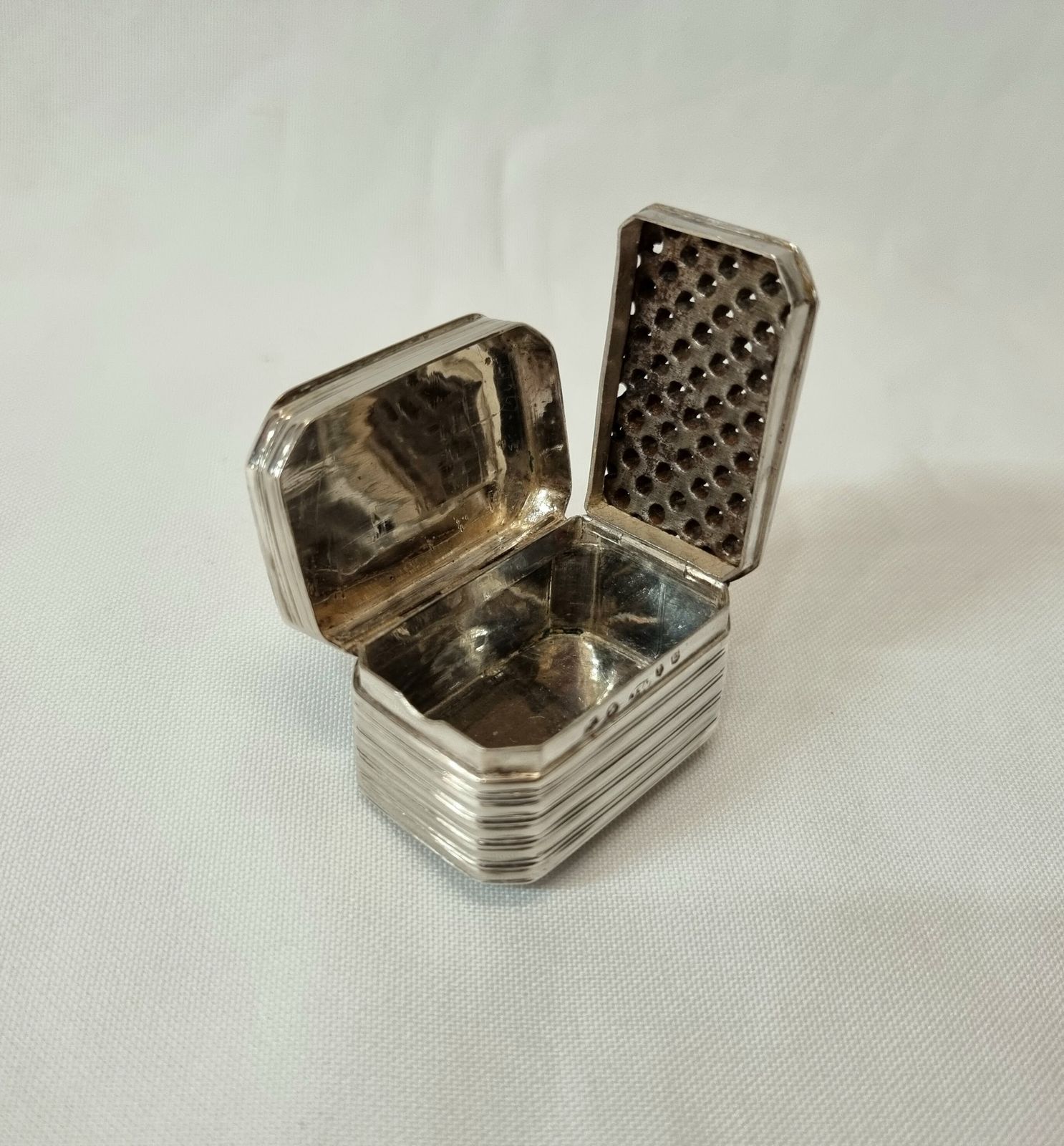 photo furniture A Scarce And Fine Larger Sized Example Of A George IV Sterling Silver Nutmeg Grater, By Joseph Wilmore Of Bread Street, Birmingham, Dated 1825.