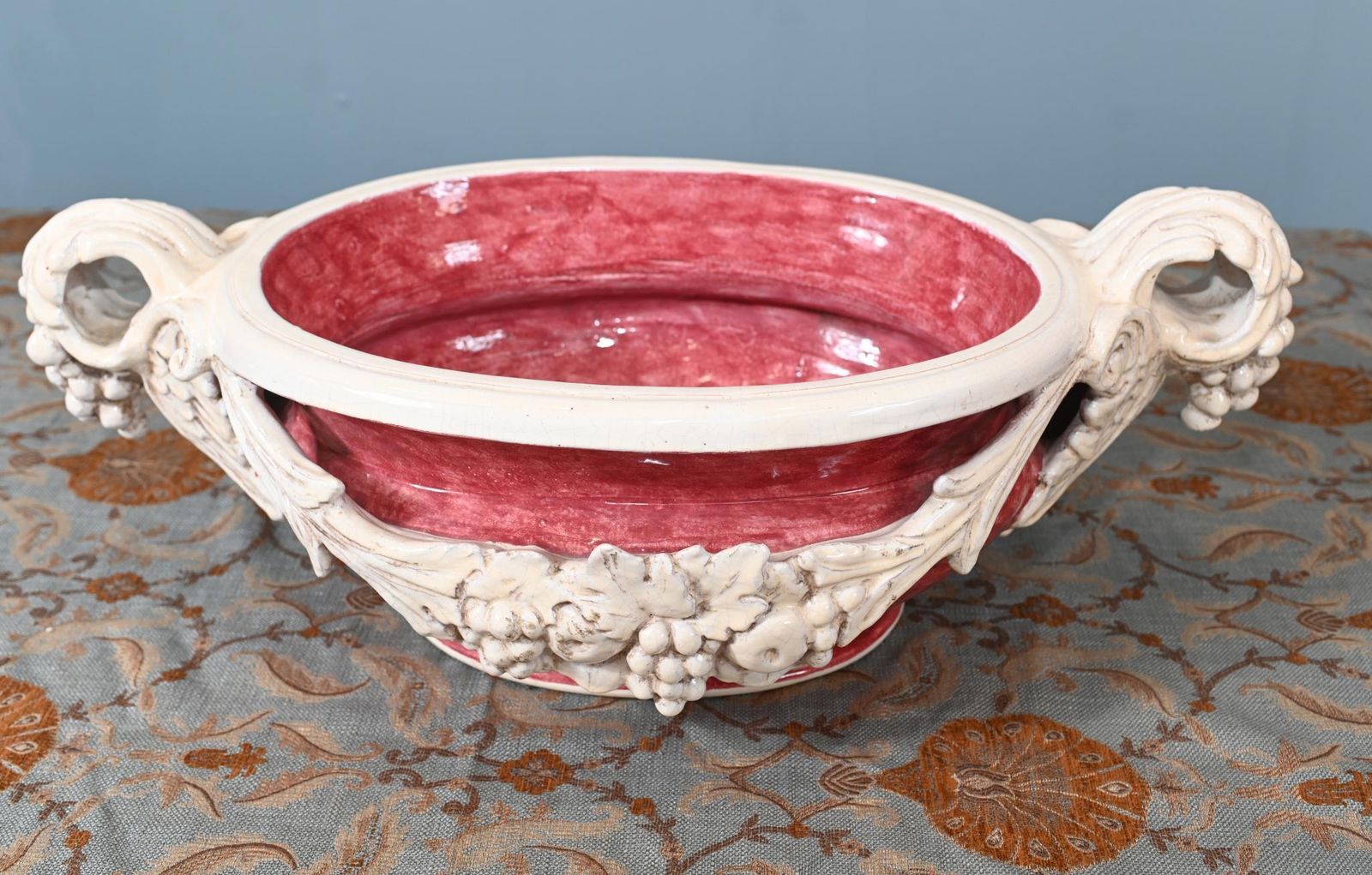 Italian Majolica Porcelain Centrepiece Jardiniere Planter 1930 photo Home Decor